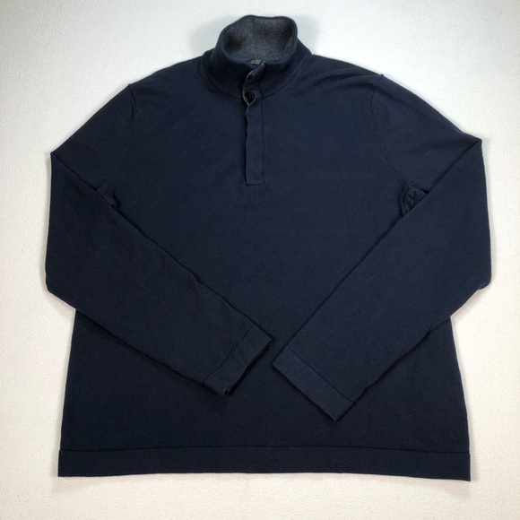 Banana Republic Other - Banana Republic Pullover Men's L Cashmere‎ Cotton Button Sweater 1/4